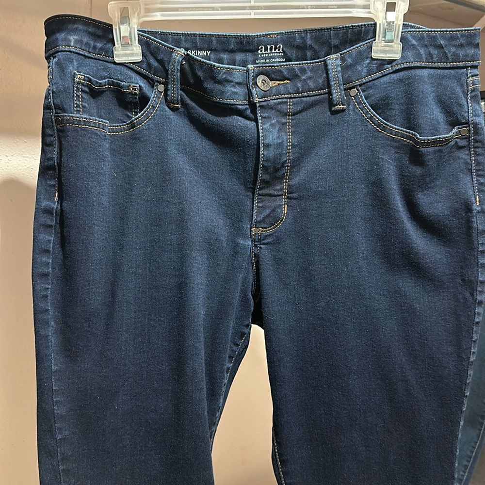 A.n.a dark wash denim stretch skinny